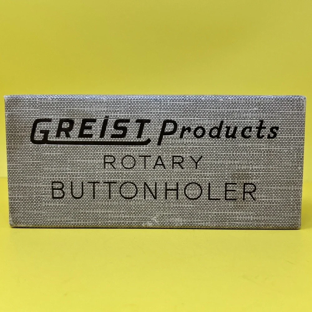 Greist Button Holder with Accessories Box 1950-60's Vintage Sewing Accessories..